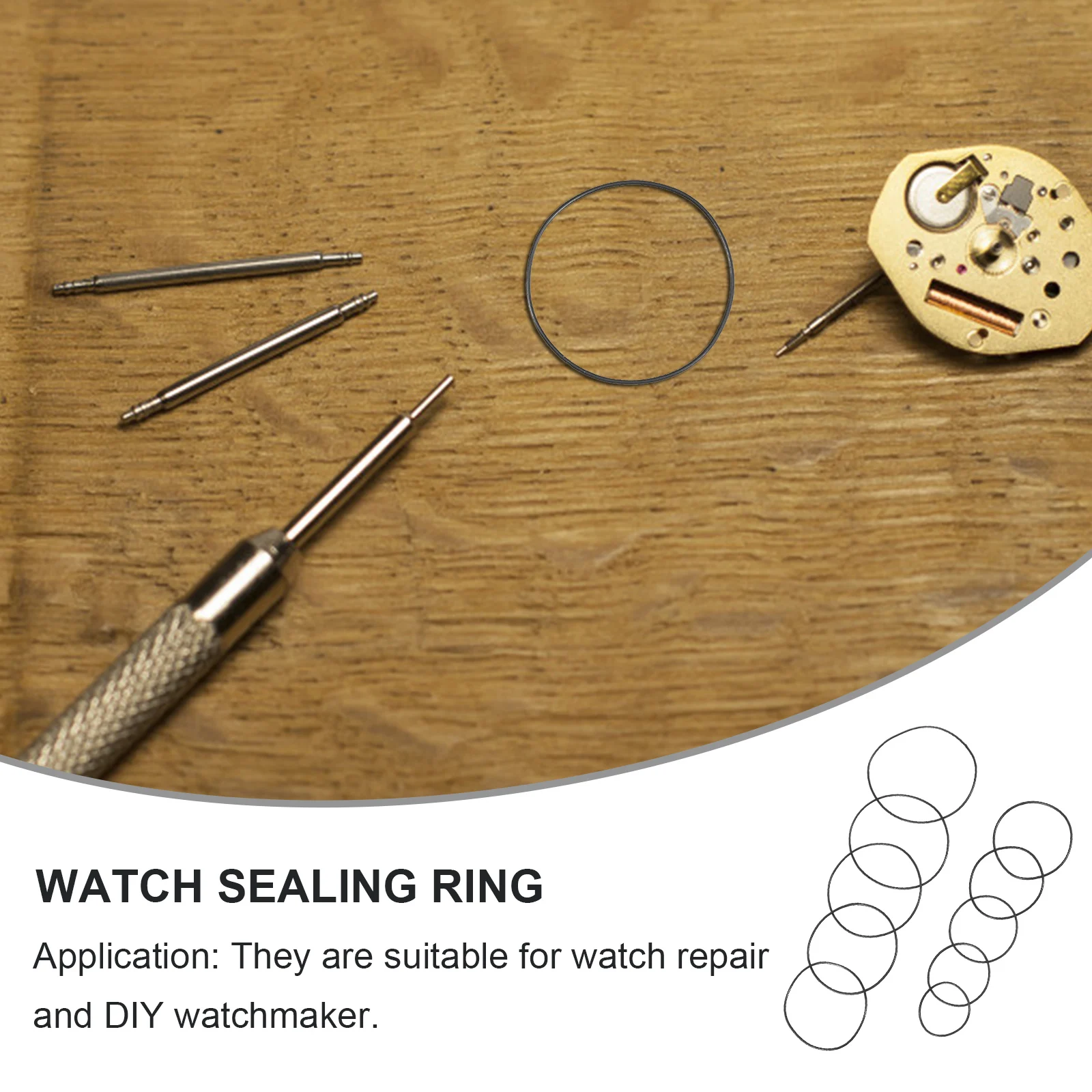 200 Pcs Watch Seal Gasket for Rubber Gaskets Seals Durable Sealing Rings Back Kit