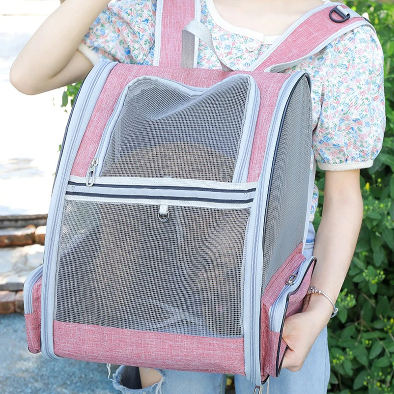 Hot cat bag Summer breathable shoulder carrying cat out portable bag Cat bag Pet dog backpack Pet supplies