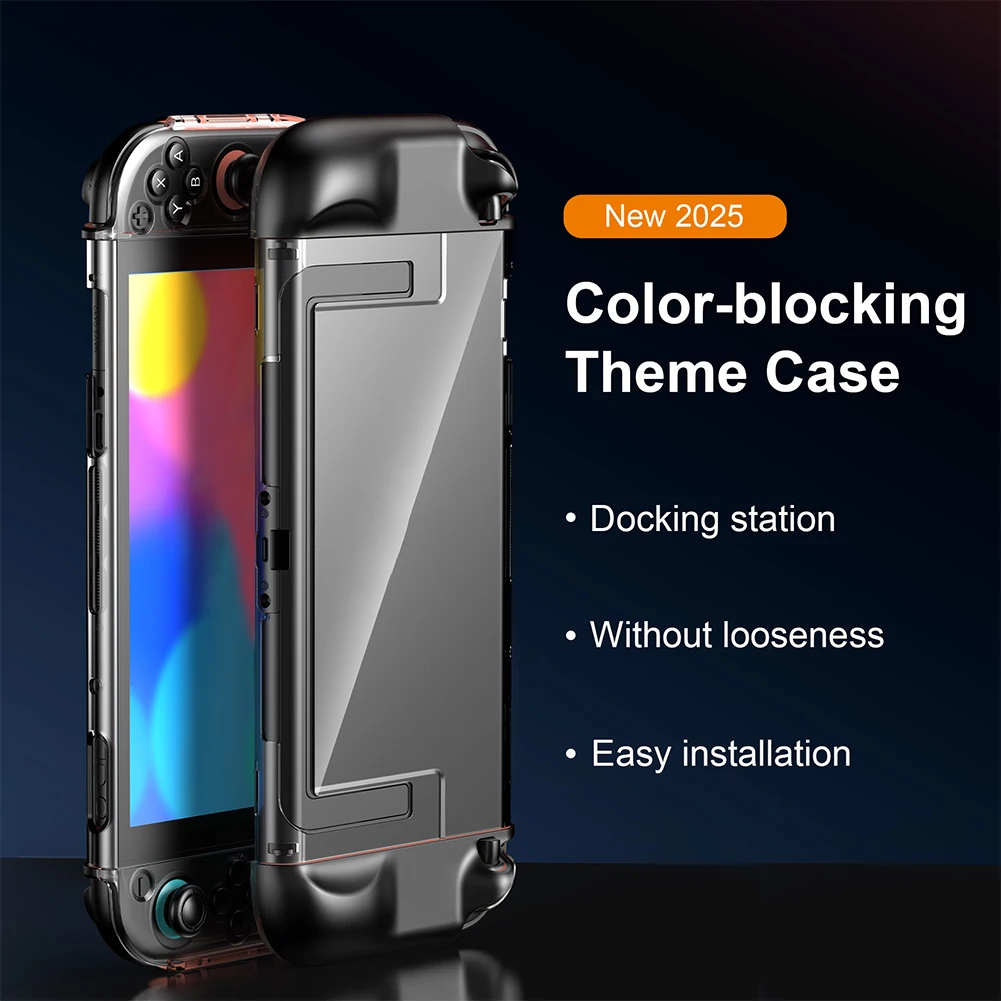 

For NS2 PC Hard Case with Joystick Cap Anti-Scratch Crystal Protector Wear Resist Shockproof Protective Shell Gift for Friends