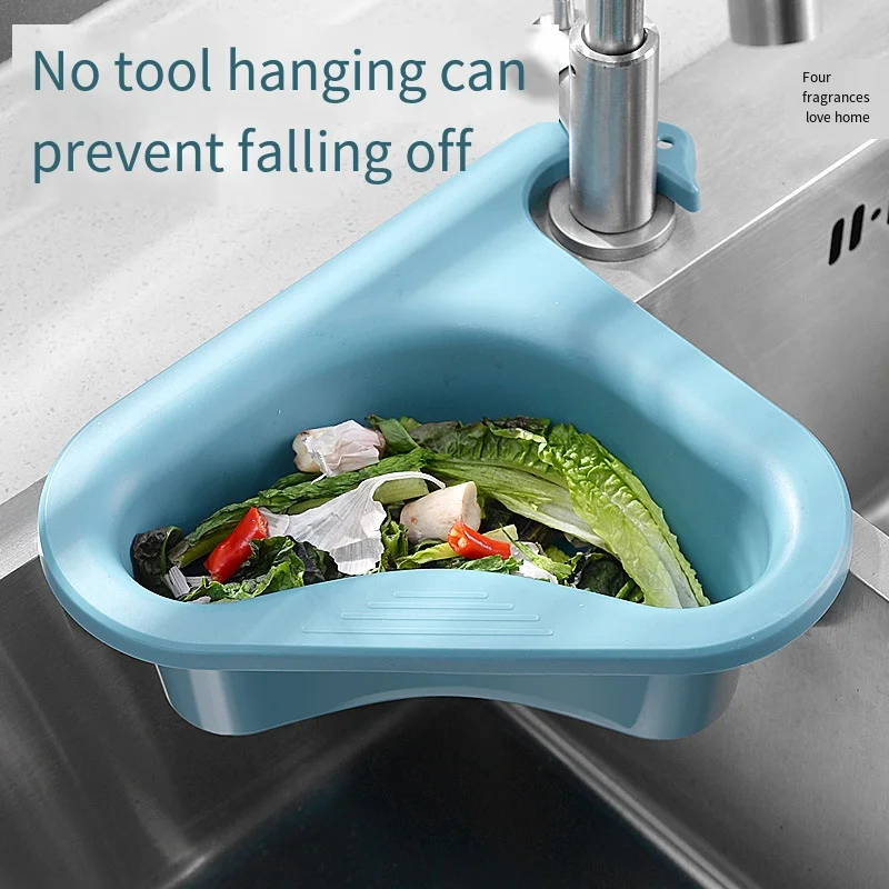 Kitchen Sink Filter Swan Drain Basket Garbage Filter Shelf Strainer Leftover Sink Hanging Rack Multifunctional Drainage Basket