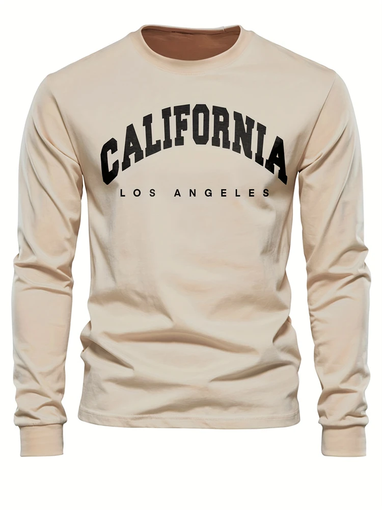 Los Angeles City Long Sleeve Men's Women's Fashion Loose Letter Printed T-Shirt Hipster Sweatshirt Fashion Pullover Couple's