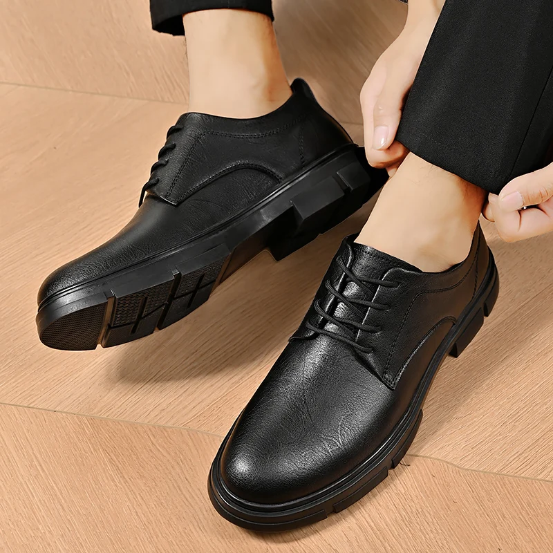 

Men's handmade leather shoes Classic high-quality gentleman style business and work 38-46 Adult autumn and winter Hot selling