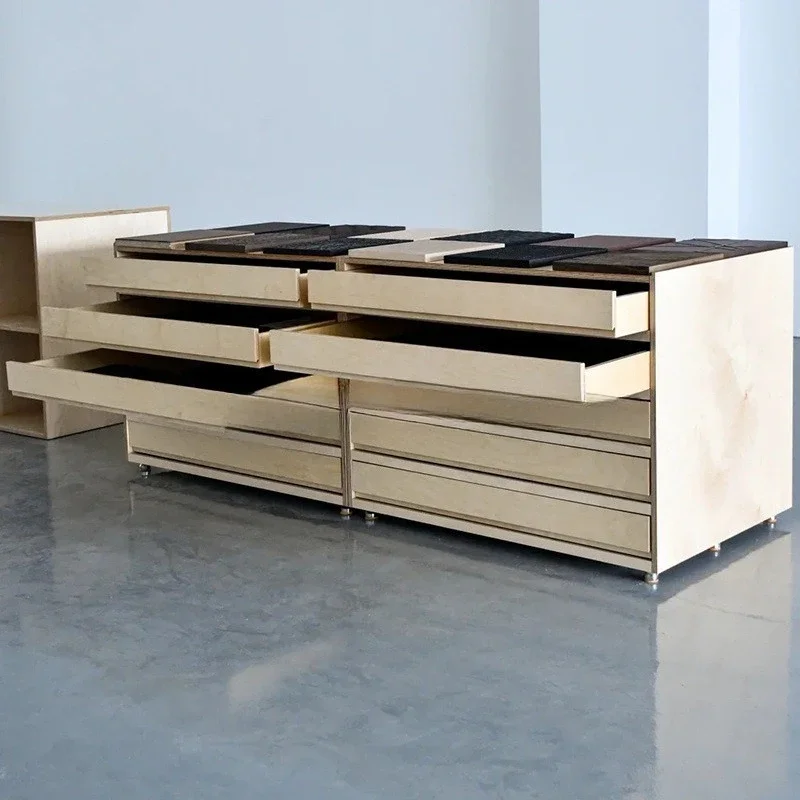 Multifunctional household chest simple birch decoration store display cabinet water table ocean board floor medieval locker