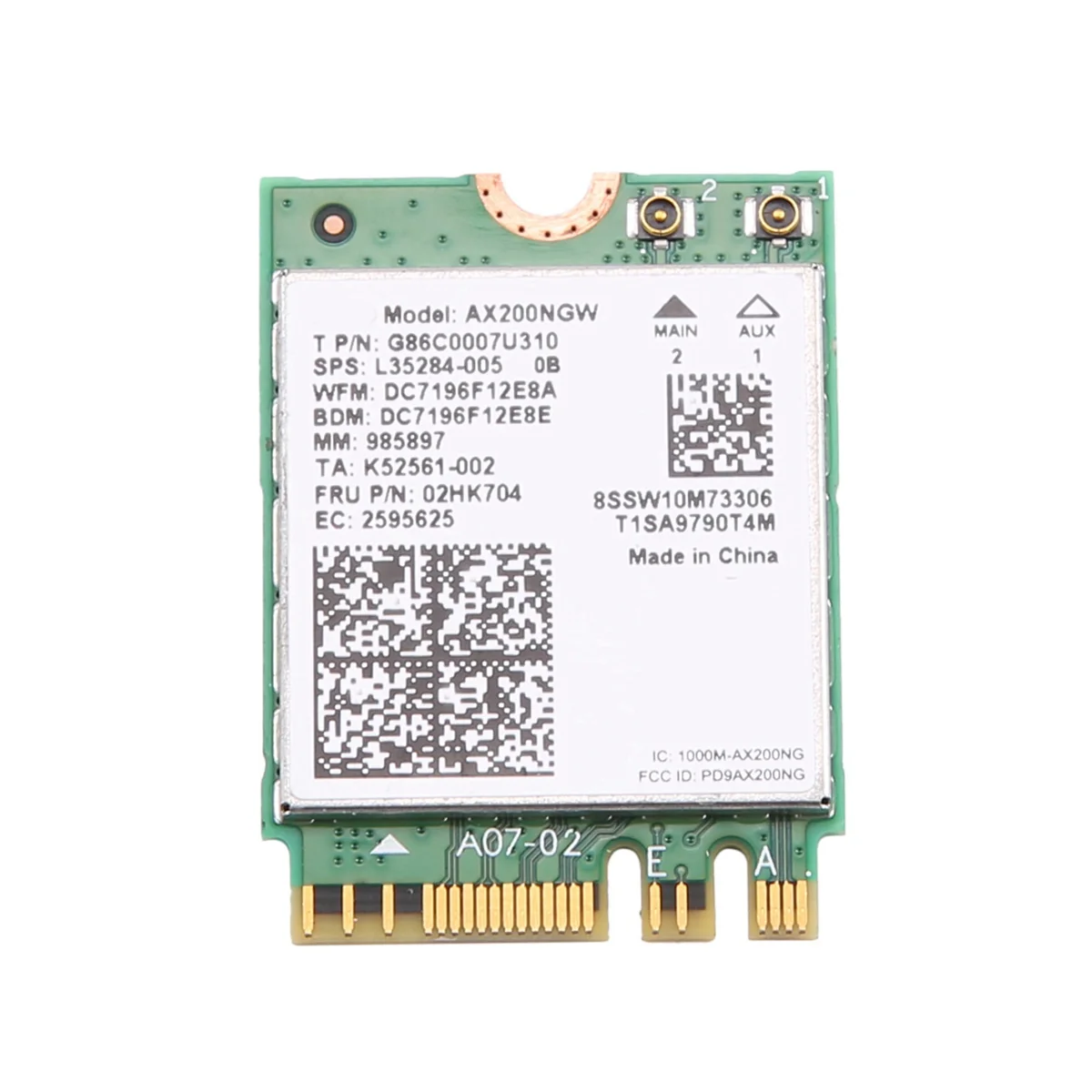 Hot Sale  2.4Gbps Intel Wi-Fi 6 AX200NGW 802.11Ax/Ac MU-MIMO 2X2 Wifi AX200 NGFF M.2 Bluetooth 5.0 Network Wl