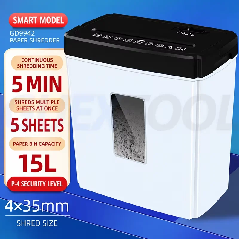15 L Medium-Sized Paper Shredder A4 Paper Mini Desktop Small Portable Fully Automatic For Office Use Household Documents