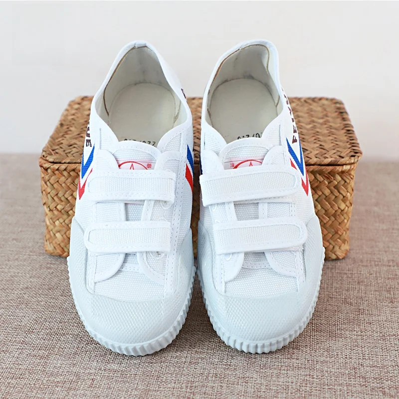 Feiyue Martial Arts Shoes Training Running Sports Unisex Student Physical Examination Morning Exercise White Shoes Athletic Gear
