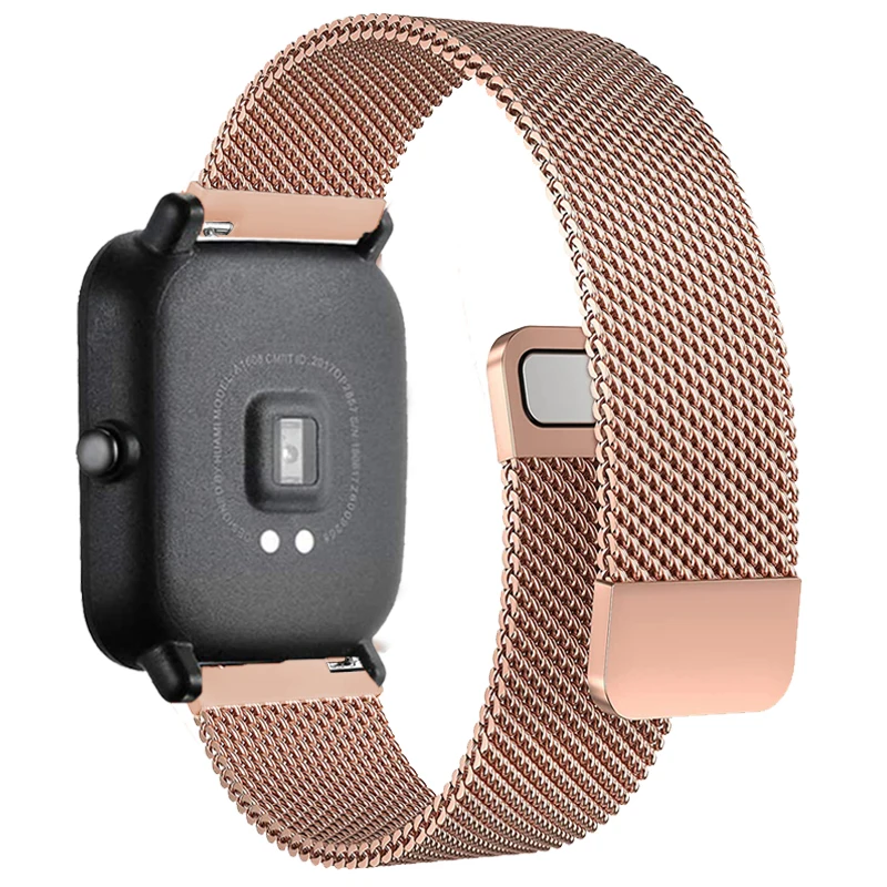 20mm/22mm band For Amazfit GTS/2/2e/3/GTS2 Mini/GTR/3/Pro/GTR2/47mm/42mm/stratos Magnetic Loop watch Bracelet Amazfit bip strap