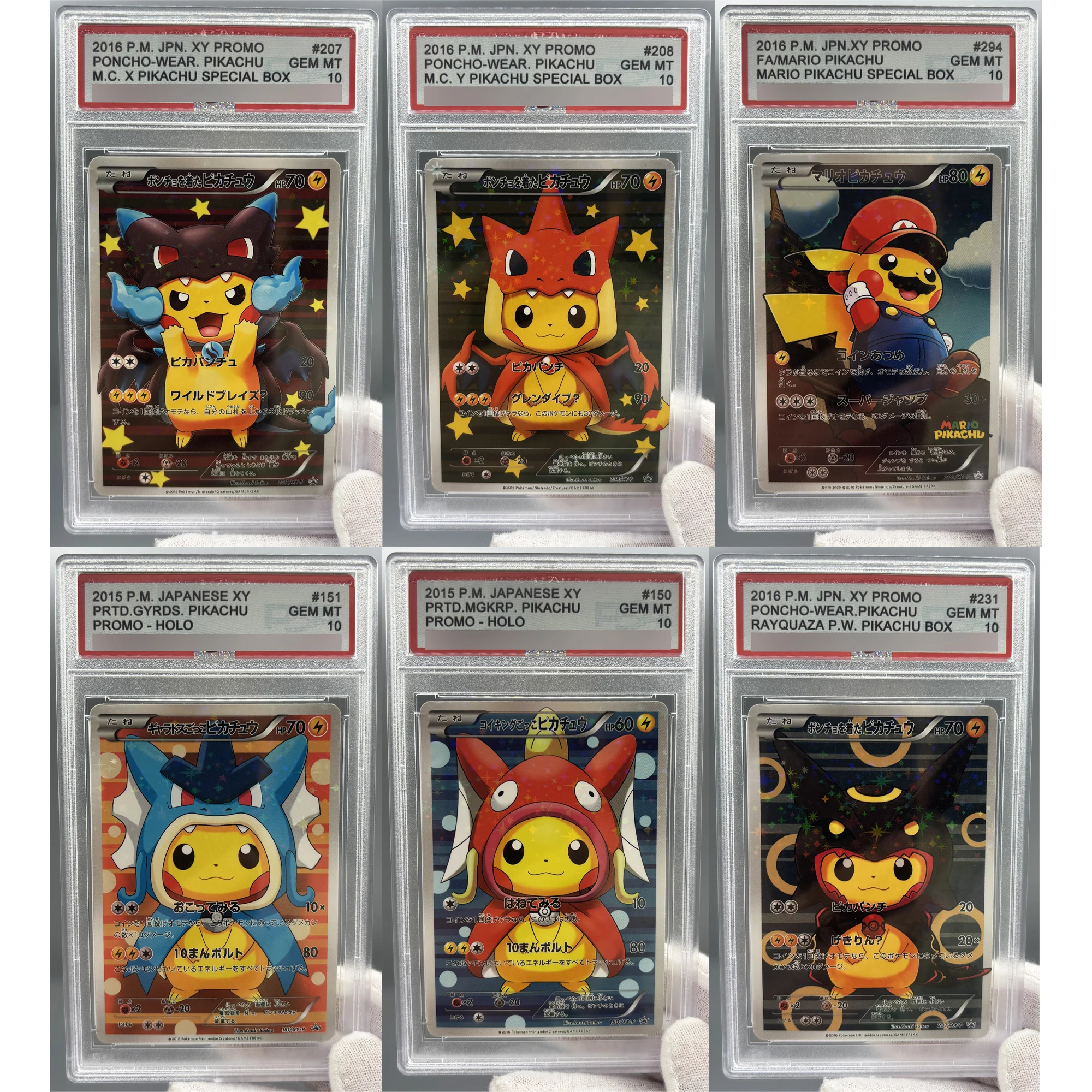 

Diy PTCG Pikach Cross-Dressing Series 10Points Rating Card Self Made Copy Version Classic Game Anime Collection Cards Gift Toy