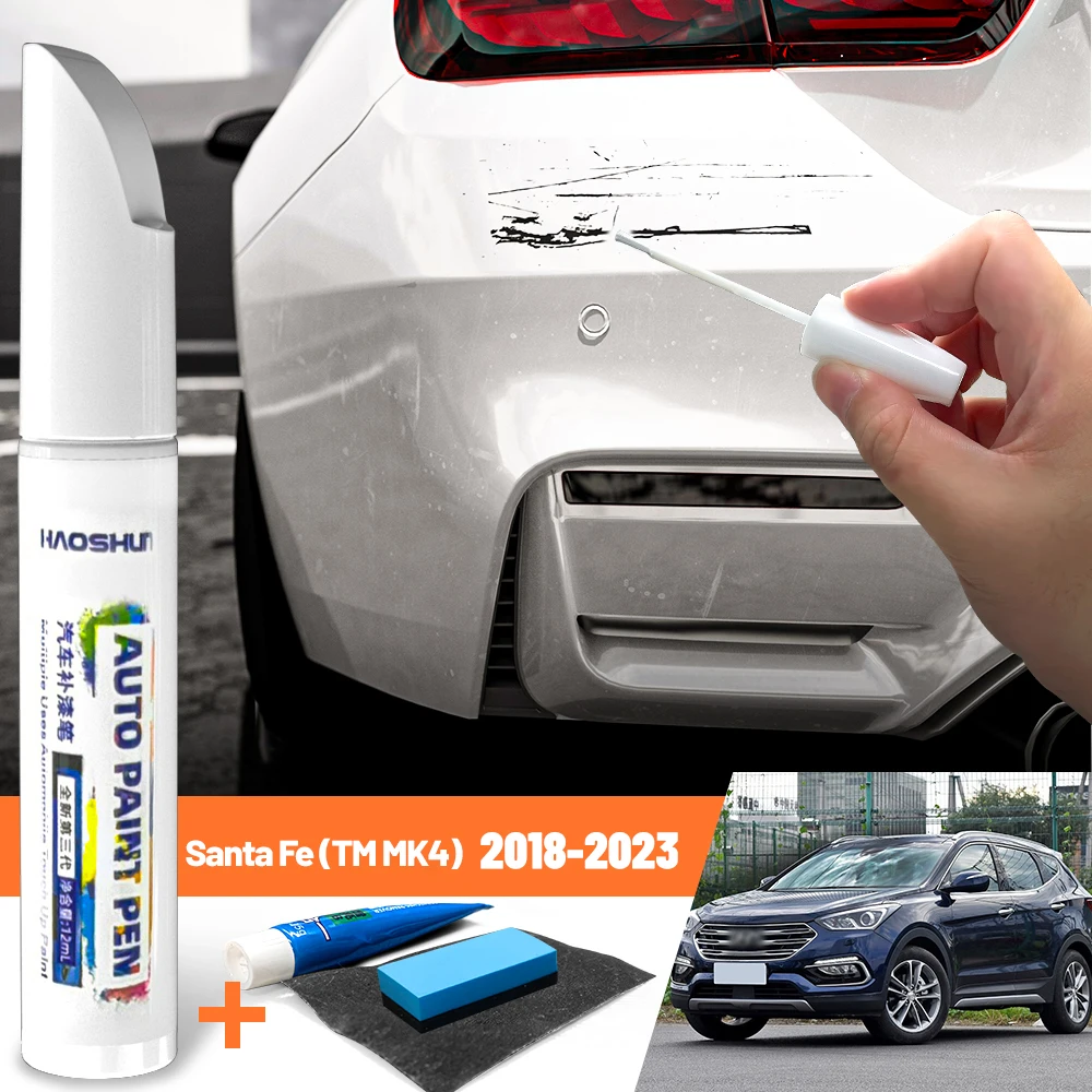 Car Paint Pen Paint Care Scratch Repair Wax Painting Scratch Remover For Hyundai Santa Fe TM MK4 2018-2023 2019 2020 2021 2022