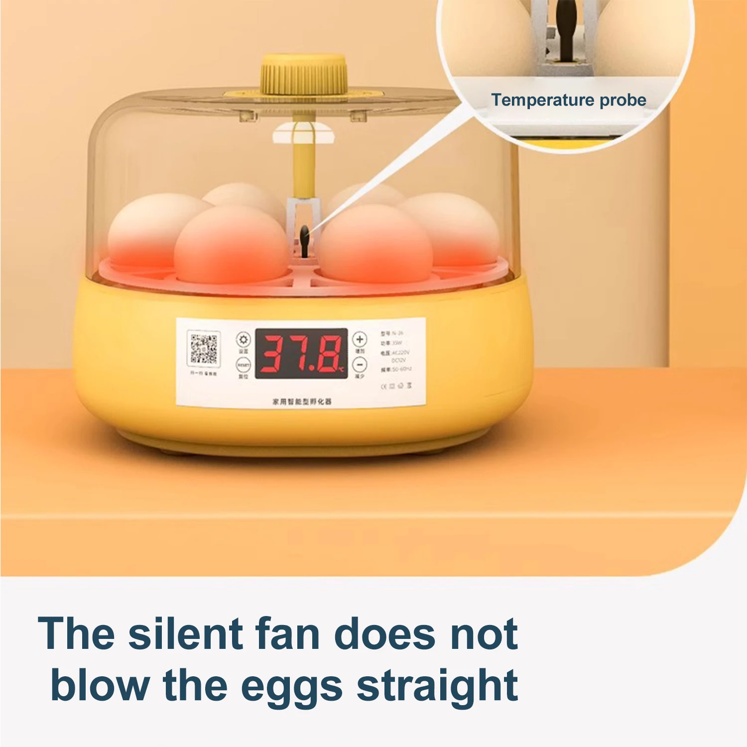 Eggs Incubator,With Rotating Egg Tray Mini Egg Incubator With Automatic Water Ionic Replenishment And Temperature Contro