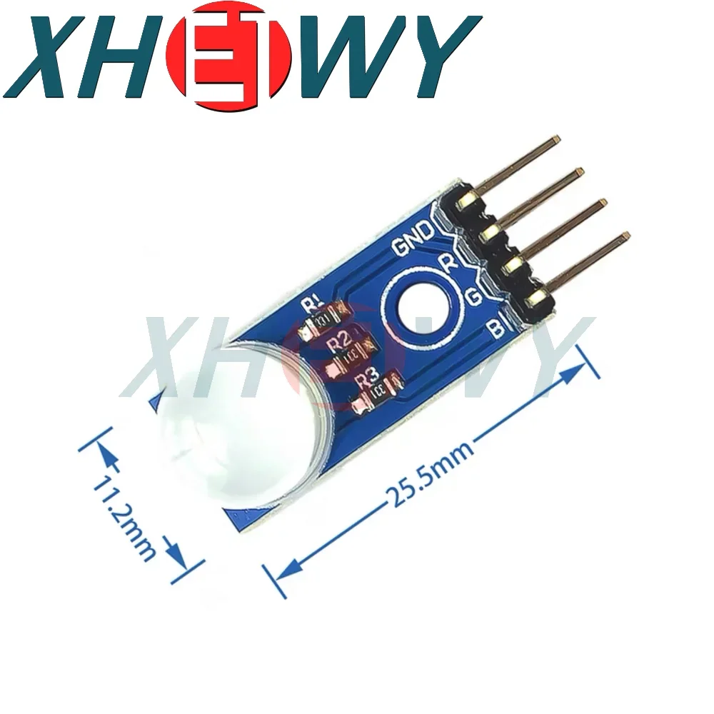 Diode électroluminescente à piège commun, module LED trois couleurs, blocs de construction électroniques RVB polychrome, DC 5V, 10mm