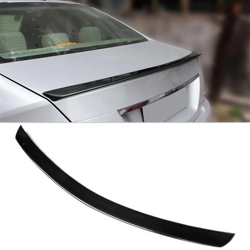 

CEYUSOT FOR W204 Real Carbon Fiber Spoiler Wing Mercedes C Class Sedan Accessories C180 C200 C400 Tail Fin AMG Style 2007-2014