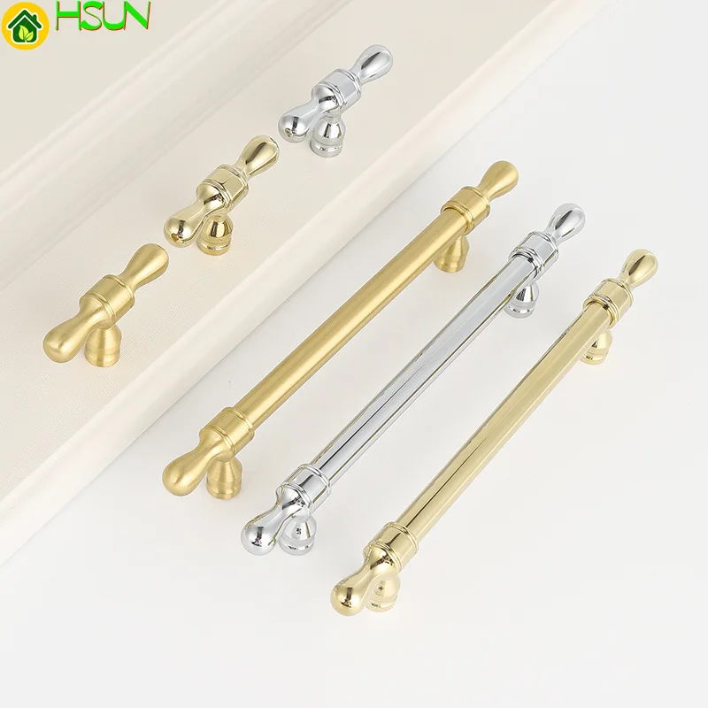 

Brass handle, long, simple, light and luxurious clothes, cabinet drawer, pure copper, gold, solid, all copper cabinet door