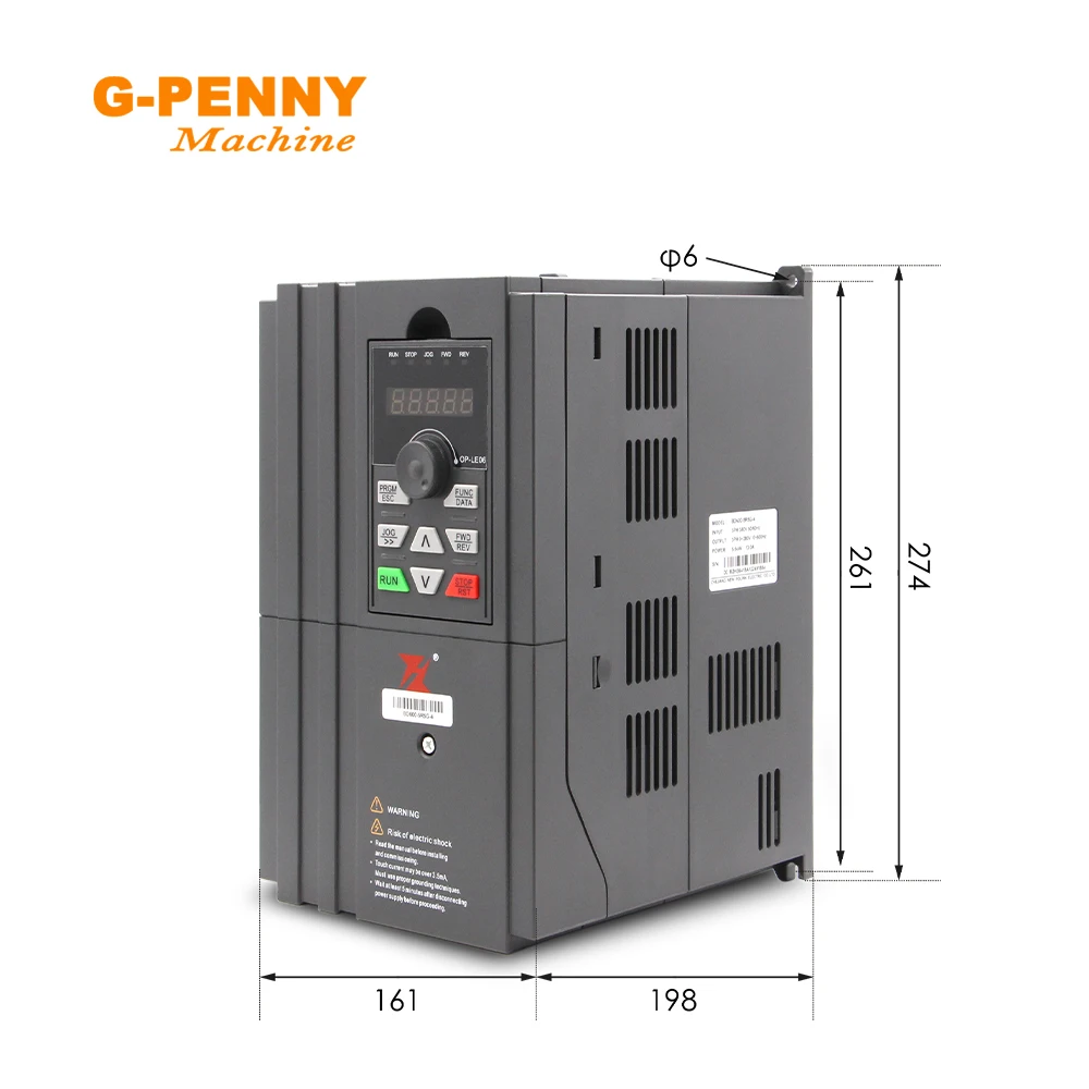 FULING Inverter VFD 5.5kw  220v/380v Vector Frequency Drive Inverter 1HP or 3HP Input 3HP Output Motor Speed Control 0-1000Hz