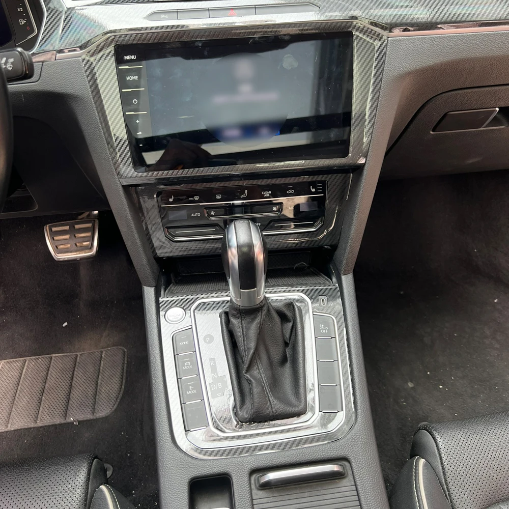 For Volkswagen Passat B8 2017-2023 Car-Styling 3D/5D Carbon Fiber Car Interior Center Console Color Molding Sticker Decals Parts