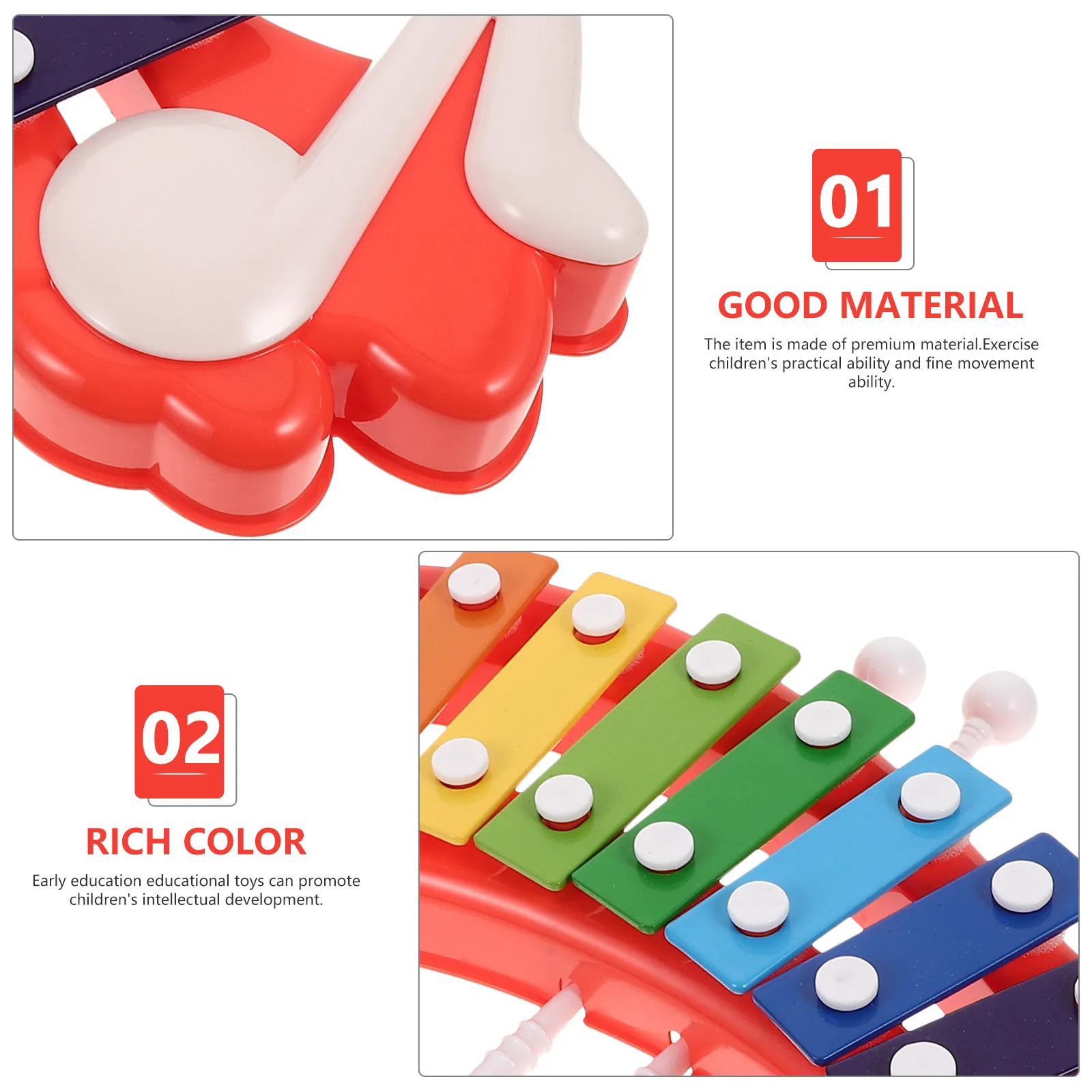 1 セット子供ノックピアノ音楽教育玩具ランダムカラー認知早期教育ベビー打楽器