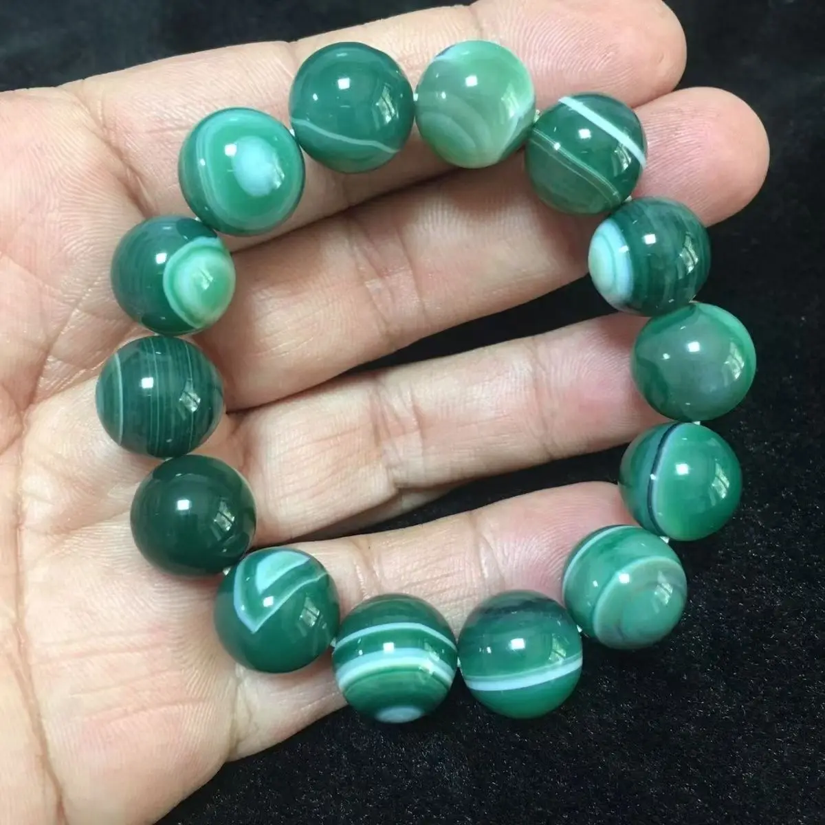 Natural Madagascar Silk-twisted Agate Bracelet, Green Agate Transfer Bracelet