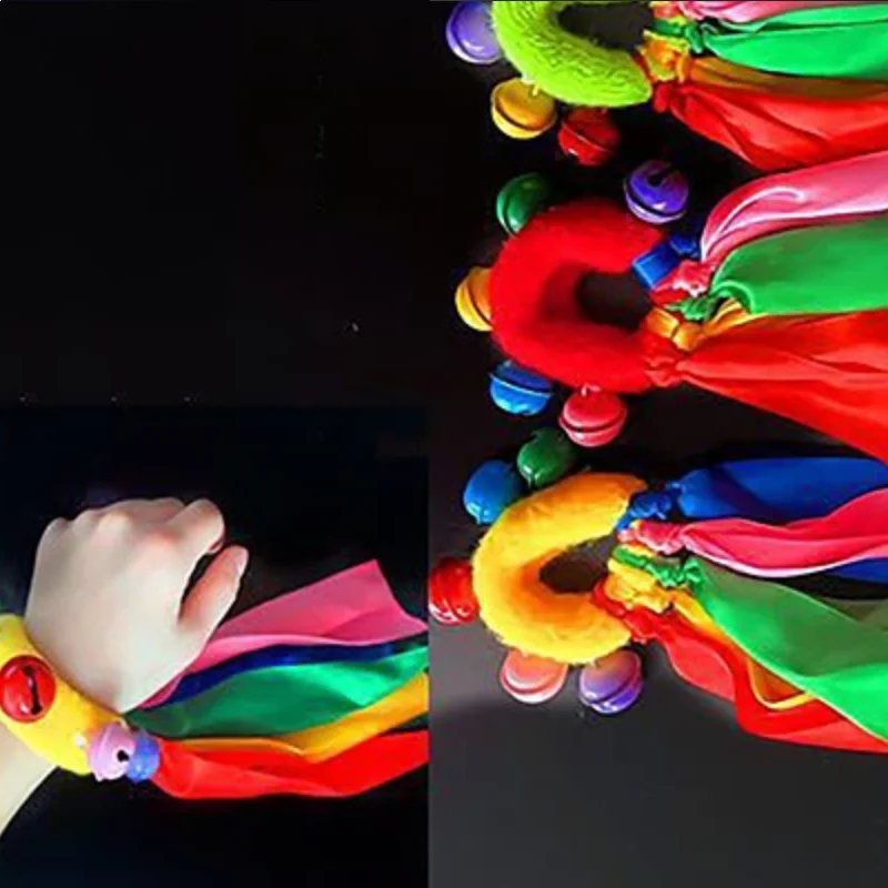 

1Pcs Children's Wrist Ribbon Team Sports Pompom Cheerleading Big Match Pom Club Dance Props Elastic Bracelet With Elastic Rope