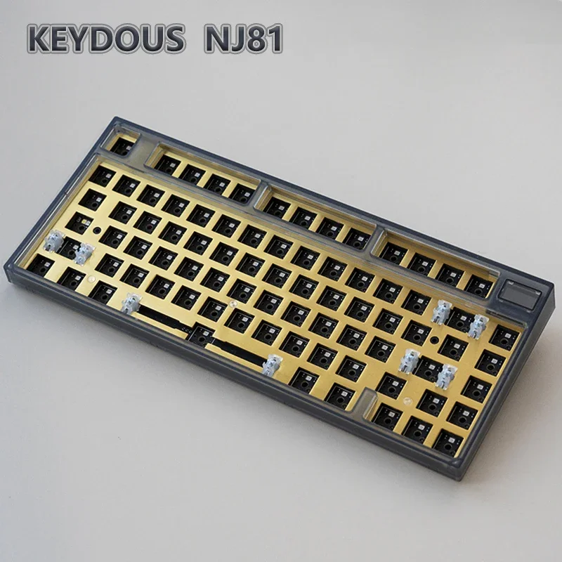 Keydous-Kit de teclado mecânico sem fio, NJ81, Gamer teclados, 3 Mode, Bluetooth, Wired, RGB Backlight, Hot Swap