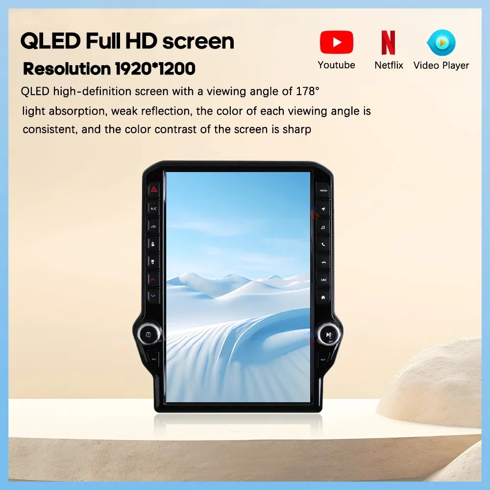 

Android 13 Qualcomm Wireless Carplay For Dodge RAM 1500 2500 3500 2013-2018 Multimedia Player Auto Stereo GPS 4G WIFI