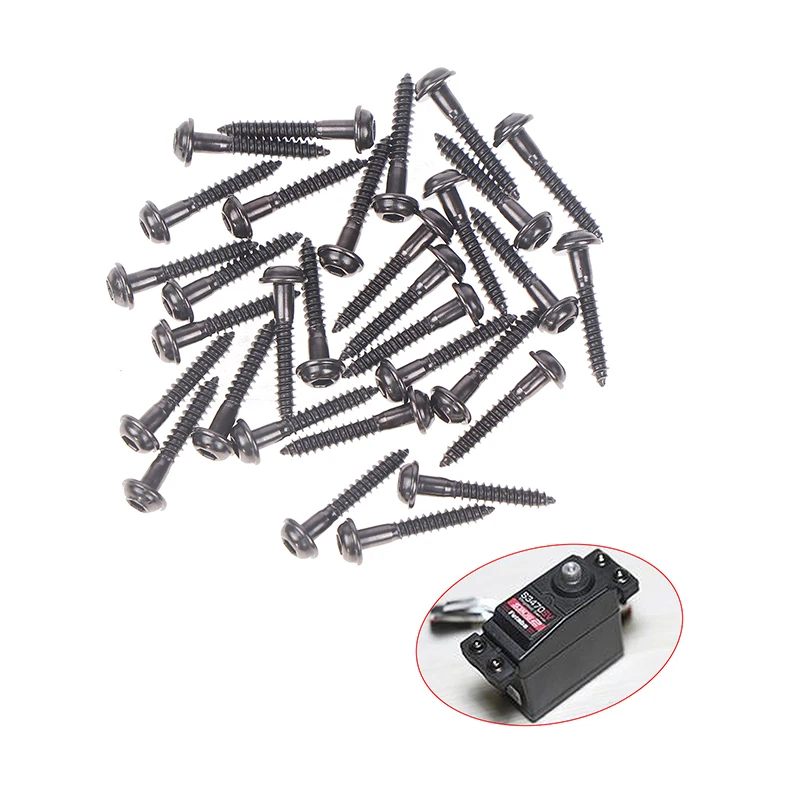 1 Set DIY Metal Replacements for RC Toy Servo Screws Inner Hexagon Screws W/ Wsher Self Tapping Servo Screw For Servo Screw