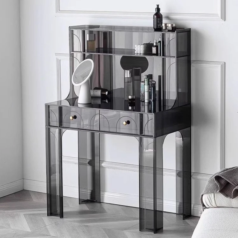 Internet celebrity ins style acrylic desk dresser integrated light luxury bedroom makeup table modern simple dressing table