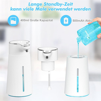 A23E-Automatic Wall Mount Soap Dispenser 400Ml USB Rechargeable Electric Soap Dispenser