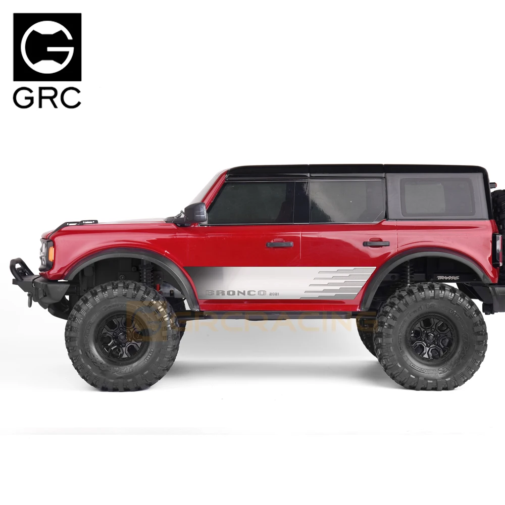 Shell gonna laterale lente decorativa specchio guscio in acciaio inossidabile piastra antiurto in metallo tipo R per 1/10 Traxxas Trx-4 Bronco Trx4