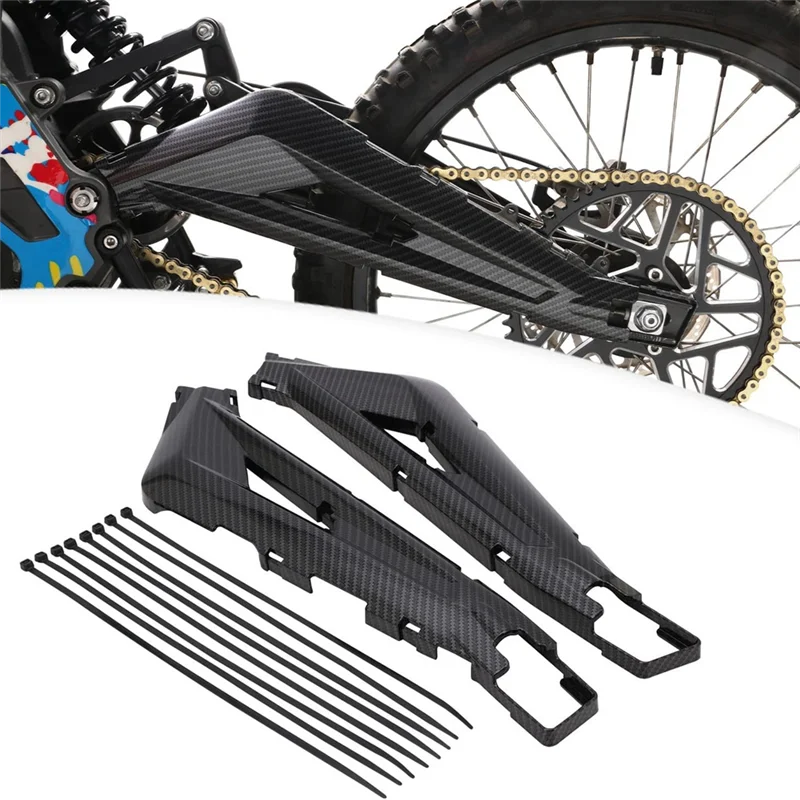 Swingarm Guard, Dirt Bike Swing Arm Protector for Surron Light Bee Sur Ron X/S Electric Bike - Imitation Carbon Fiber