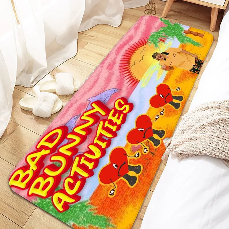 

Bad Bunny Un Verano Sin Ti Door Mat Entrance Non-slip Washable Kitchen Carpet Living Room Hallway Rugs Bathroom Bath Door Mats