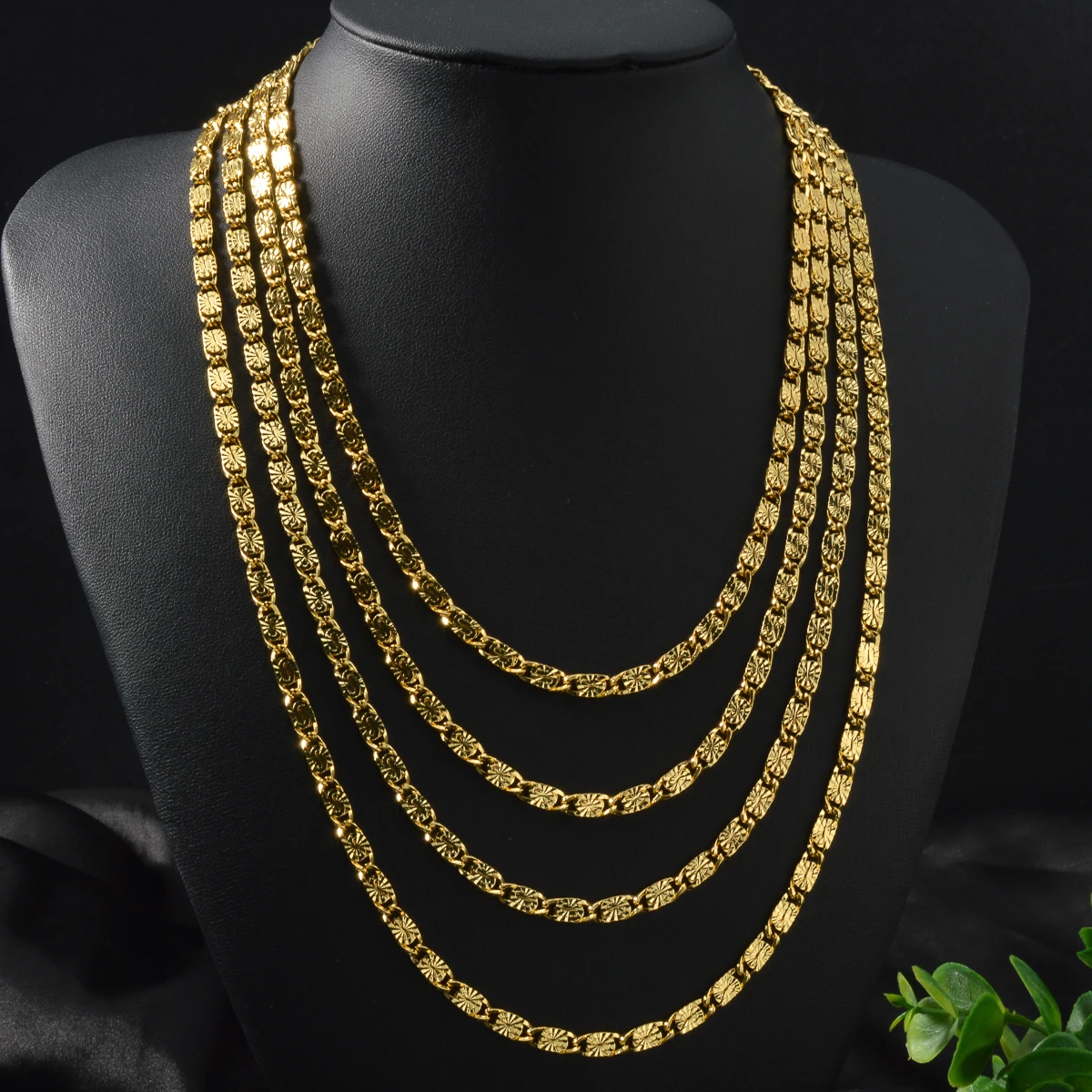 خمر نمط الذهب مطلي النحاس سلسلة قلادة للرجال النساء الهيب هوب الكوبية ربط قلادة المختنق طوق مجوهرات هدية