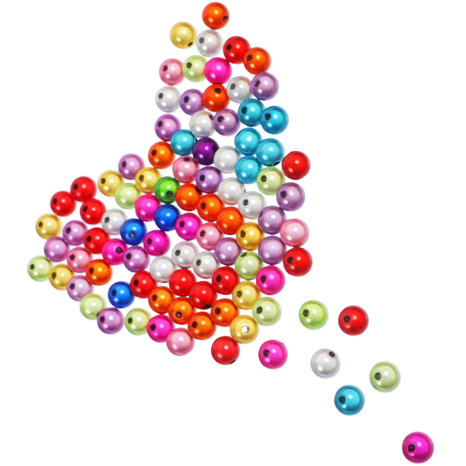 

1 set 1 Set Of Acrylic Round 6Mm Smooth Diy Spacer Beads For Necklace Bracelet Jewelry Making Craft Supplies Loose Beads