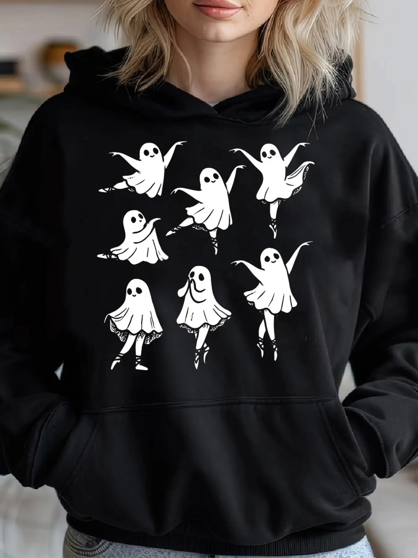 

Gothic Halloween Graphic Printing Autumn and Winter Pure Cotton Men's and Women's Hoodies Casual Outdoor Street Sports Training