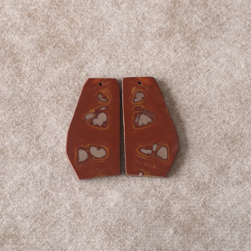 

Серьги-серьги из яшмы унисекс с изображением огненного изображения, натуральный камень, уникальный женский стиль, бусины-сегвоздики, 36x19x3 мм, 8,2 г