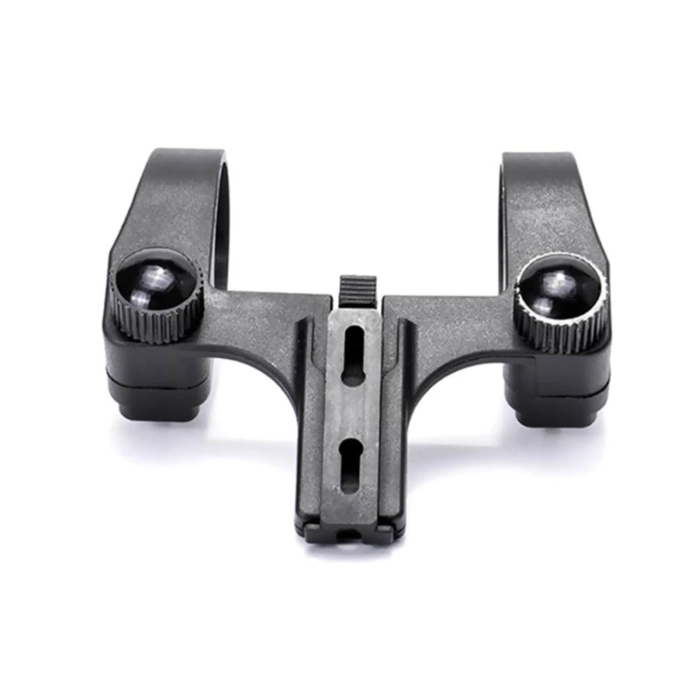 Cycling Front Light MTB Bike Double-hole Central Light Mount Headlamp Stand Light Holder Stand Rack Lamp Bracket Clip