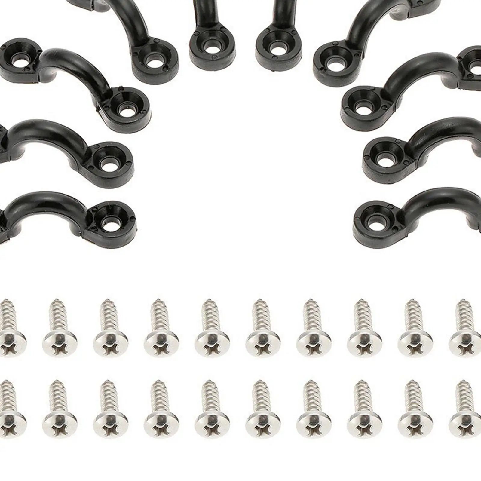 Kayak Deck Rigging Kit Stainless Steel Screws 16.4 Feet Bungee Cord Fishing Storage Bungee Kit for Fishing Camping Outfitting