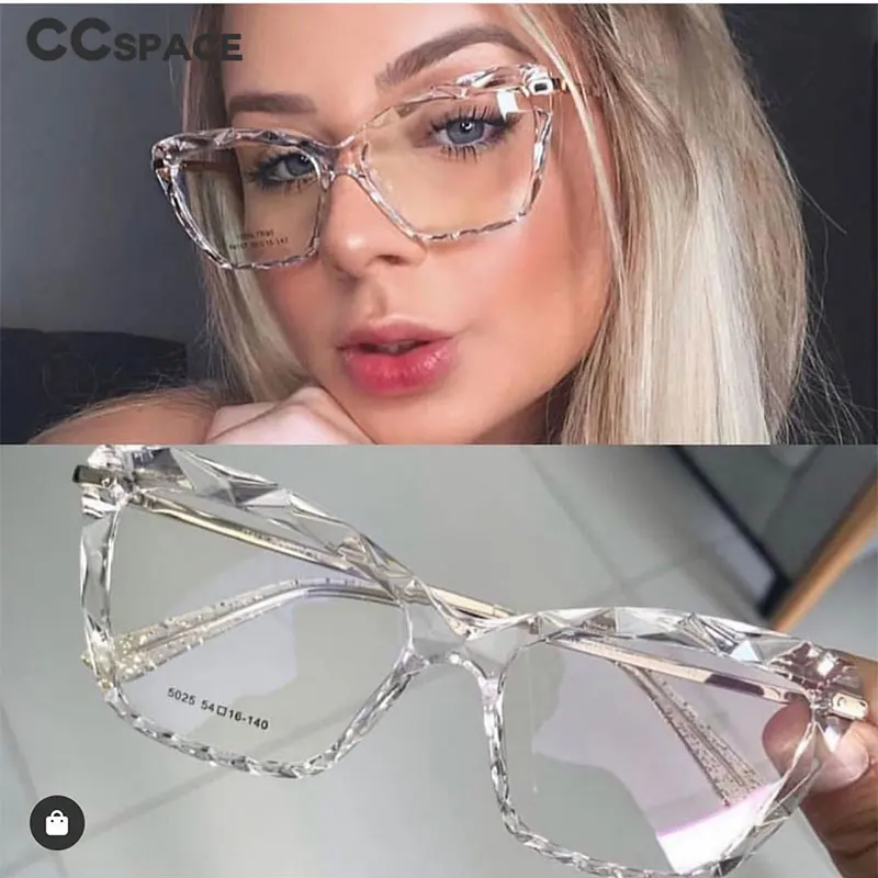 H45591 Moda damska Diamentowa ramka Kwadratowe oprawki do okularów Optyczne okulary komputerowe
