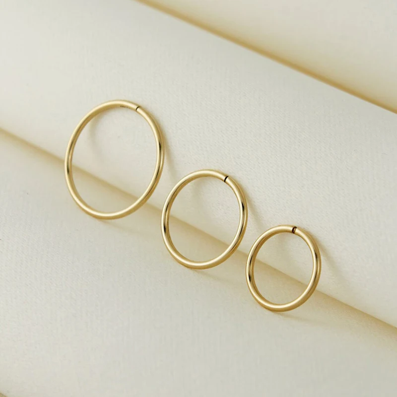 Sleeper Hoop 14k Gold Filled Tarnish Resistant Sleeper Hoop Earrings 10mm 12mm 15mm Small Hoop Earrings Hypoallergenic Hoops