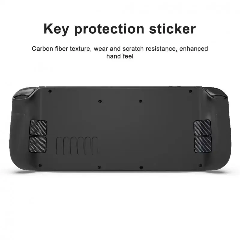 For Steam Deck Host Protection Set Dustproof Dust Plug + Button Trackpad Sticker + Silicone Rocker Cap Set Gaming Accessories