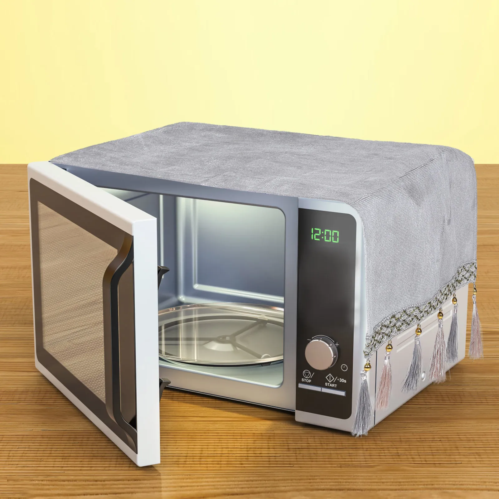 

Microwave Oven Top Protective Cloth Countertop Appliance Kitchen Gadget Water Resistant Dust Proof Universal Compatibility Easy
