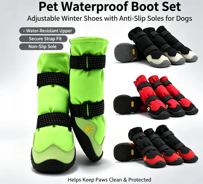 ZHAYA Zapatos para perros - Resistentes al frío y a temperaturas extremas Botas largas para perros aptas para el invierno Zapatos para perros