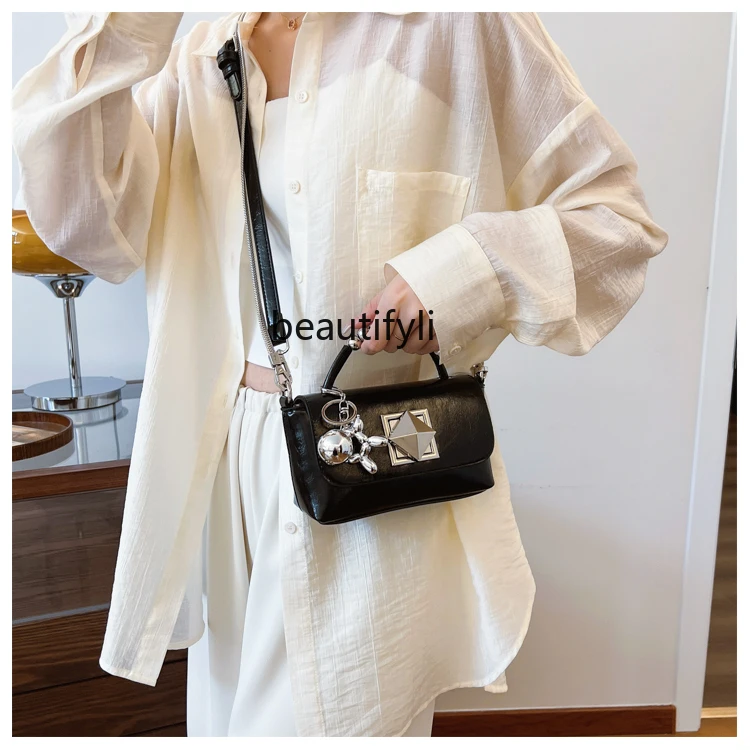 High-Grade Hand-Carrying Small Square Bag Summer New Fashion Shoulder Bag Simple All-Match Women Messenger Bag