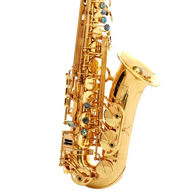 Brass Material Alto Saxophone Professional Double String E-flat Beginners Practice Saxophone Rhythmic Musical Instruments