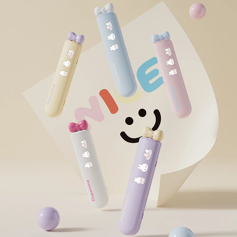 

Набор милых дофаминовых луков с рисунком кролика Miffy, портативный магнитный набор посуды для изготовления ложек и палочек для еды в школе или работы