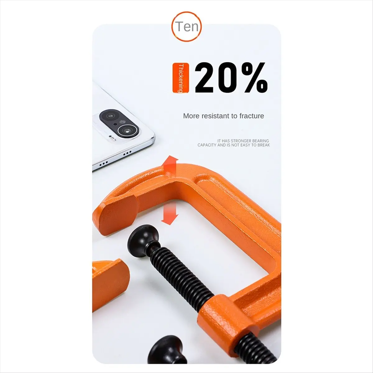 Grande pince à bois de Type G, épaisse et supérieure, universelle, robuste, fixation solide et rapide, 1 pouce