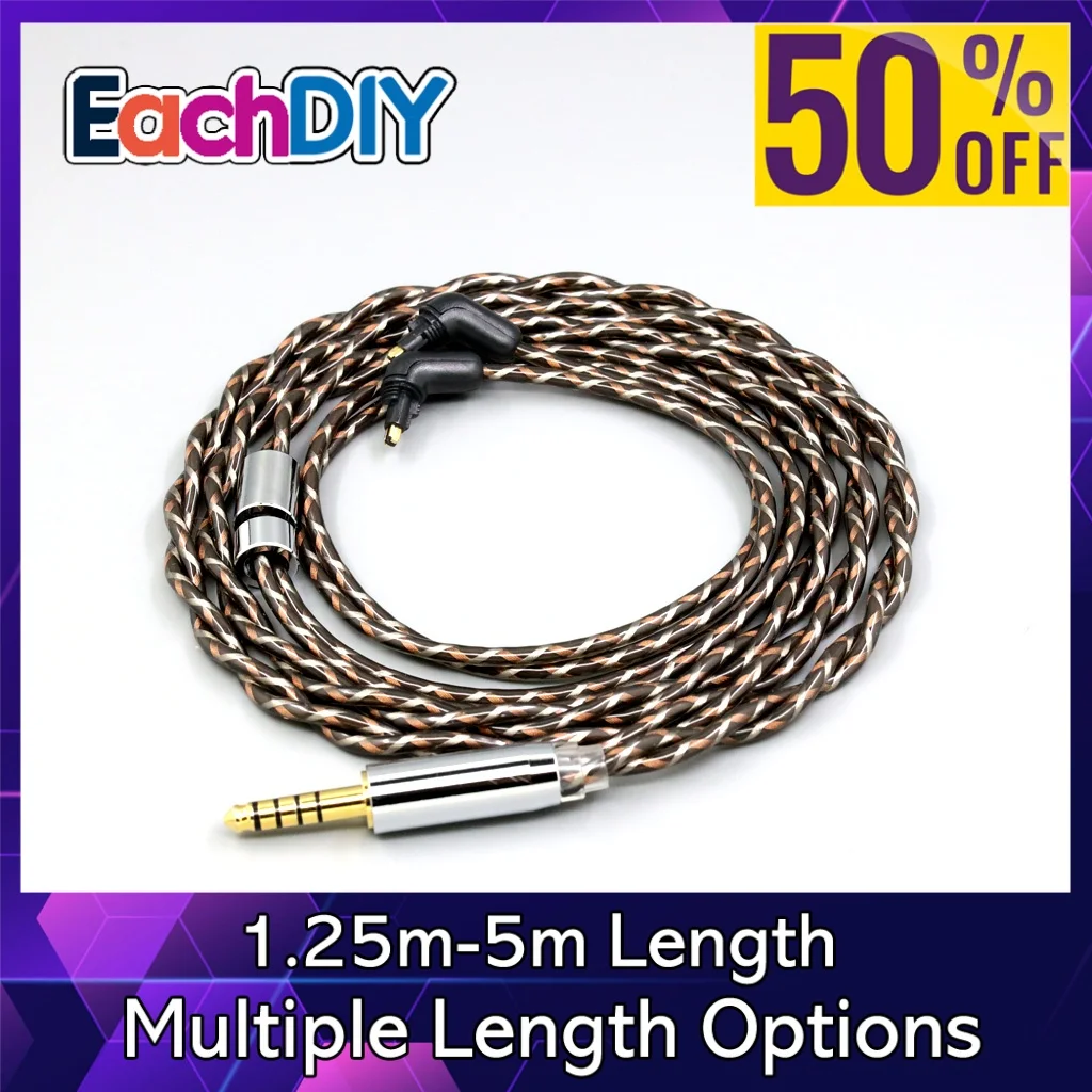 TypeX 25AWG Litz Shielding 7n OCC Earphone Cable For Sony MDR-EX1000 MDR-EX600 MDR-EX800 MDR-7550 LN008901