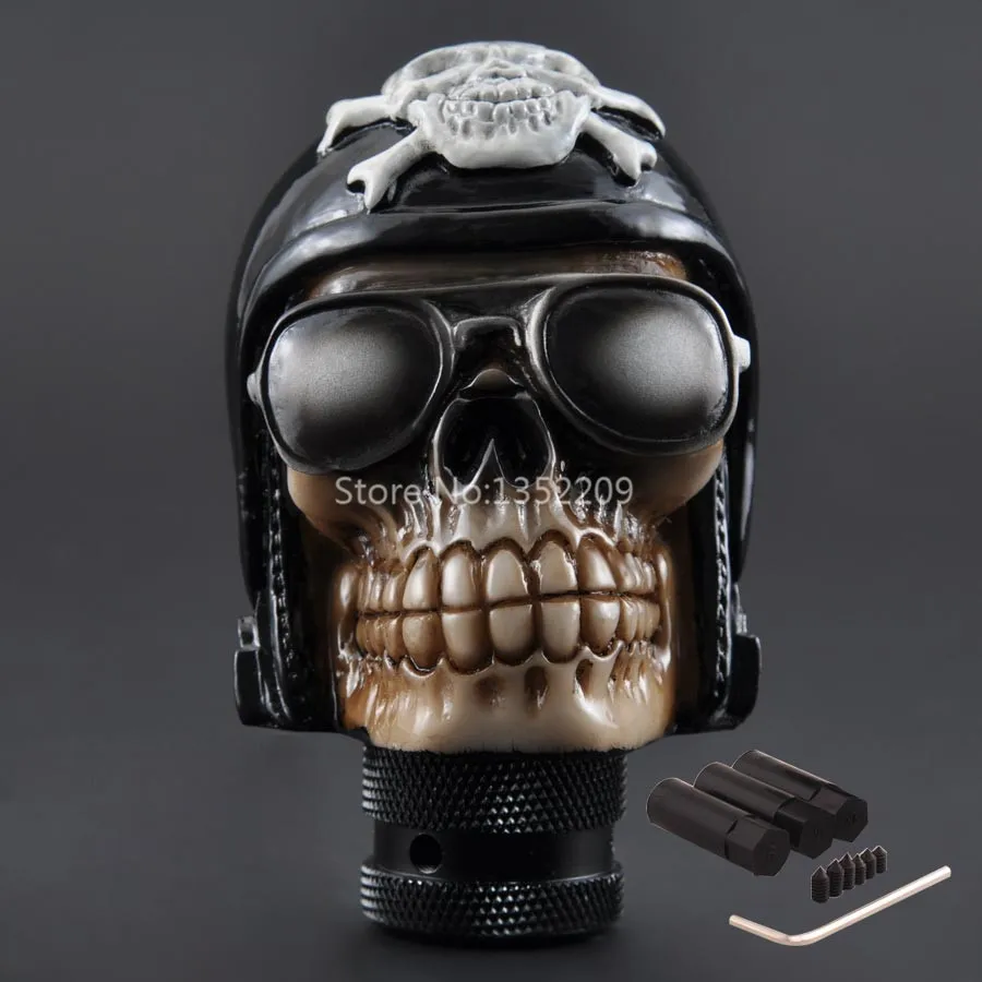 

For Manual Transmission Universal Car Skull Head Car Gear Shifter Knob Skull Shifter Lever Accessories