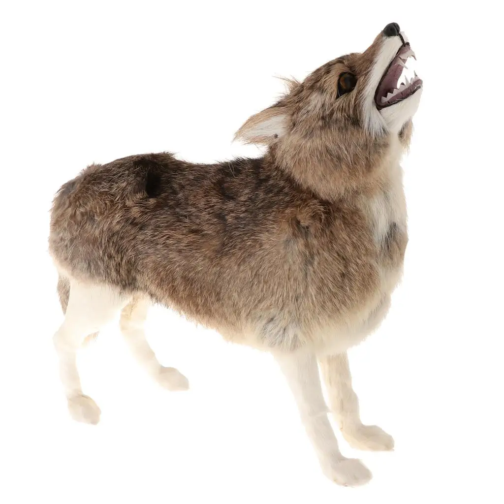 Set of 1 Simulated Wolf Toy With Realistic Furry for Boys Girls