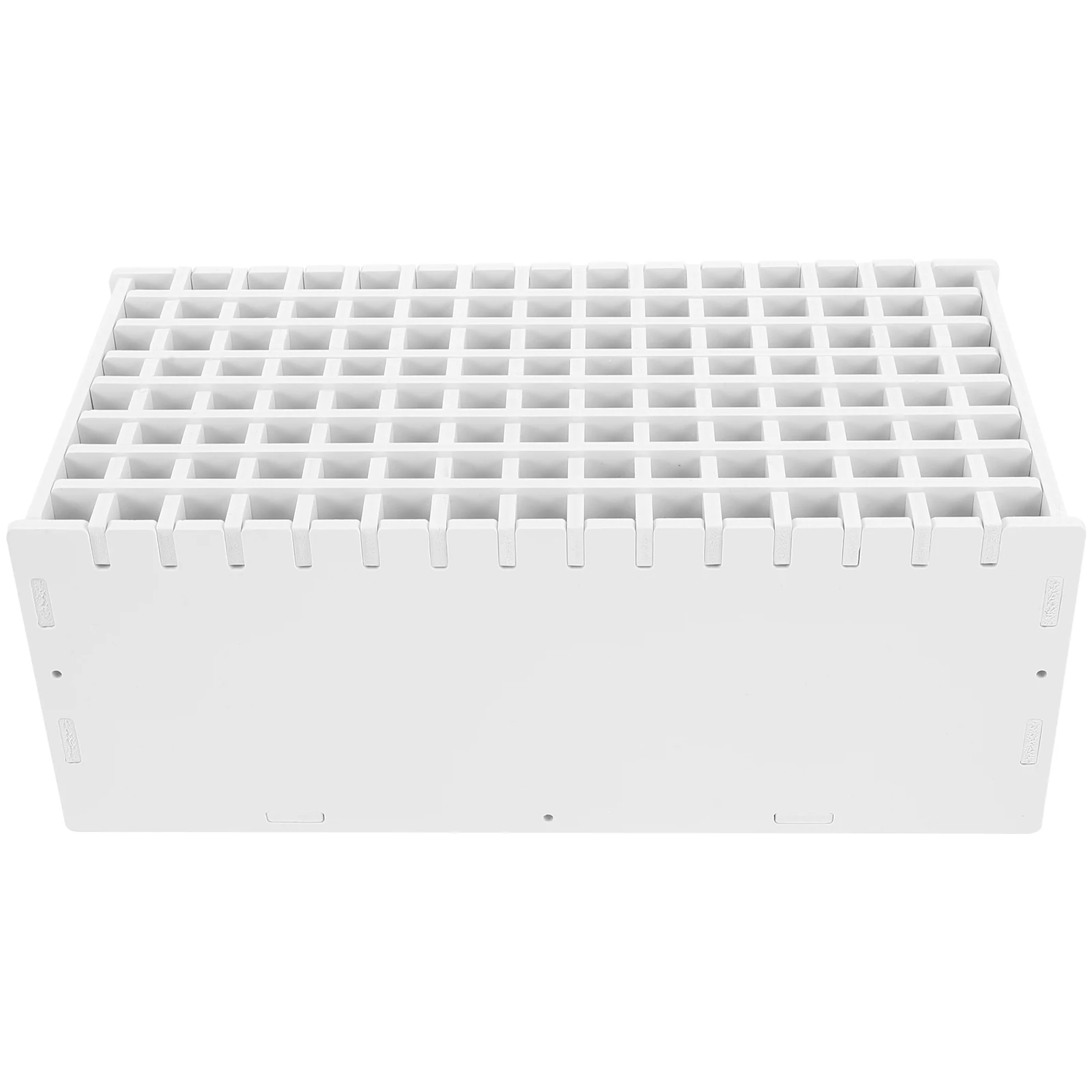 

120 Holes Marker Storage Box Desk Organizer White Wooden Compartment Pen Holder Stationery Rack Kids Classroom Office