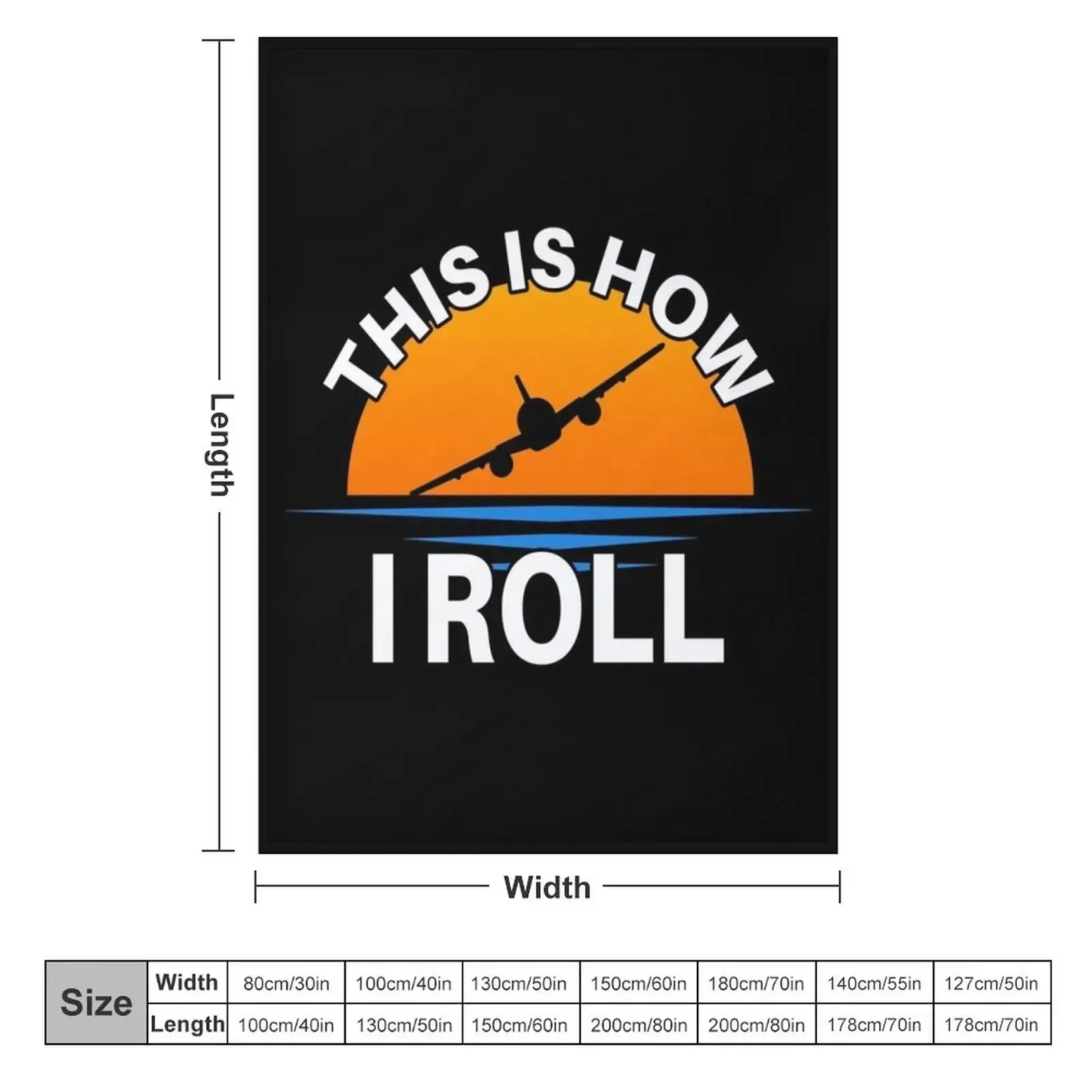 This Is How I Roll Airplane Pilot Aviation Throw Blanket Winter beds Polar Cute Personalized Gift Blankets